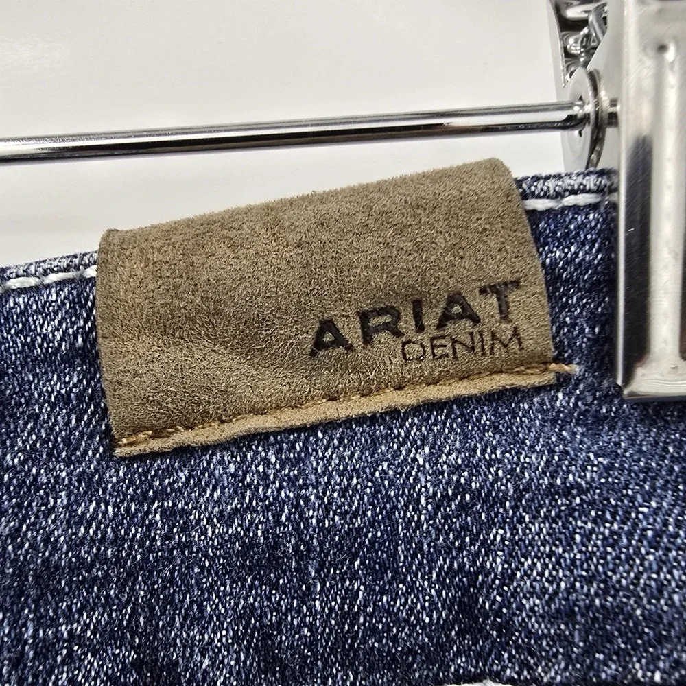 Ariat Denim Trouser Jeans Women 32x29 Medium Wash Bootcut Western Stretch